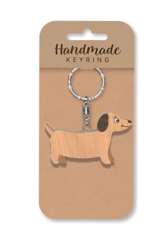 Dachshund -wooden Keyring