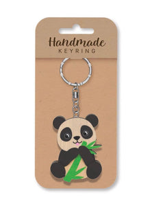 Panda -wooden Keyring