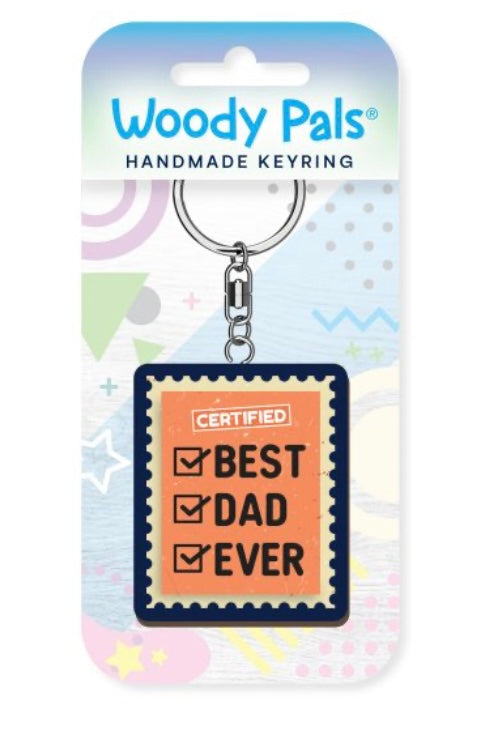 Best Dad Ever - Wooden Keyring