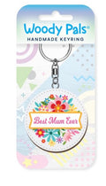 Best mum ever wooden keyring