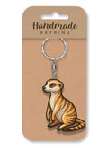 Meerkat wooden keyring