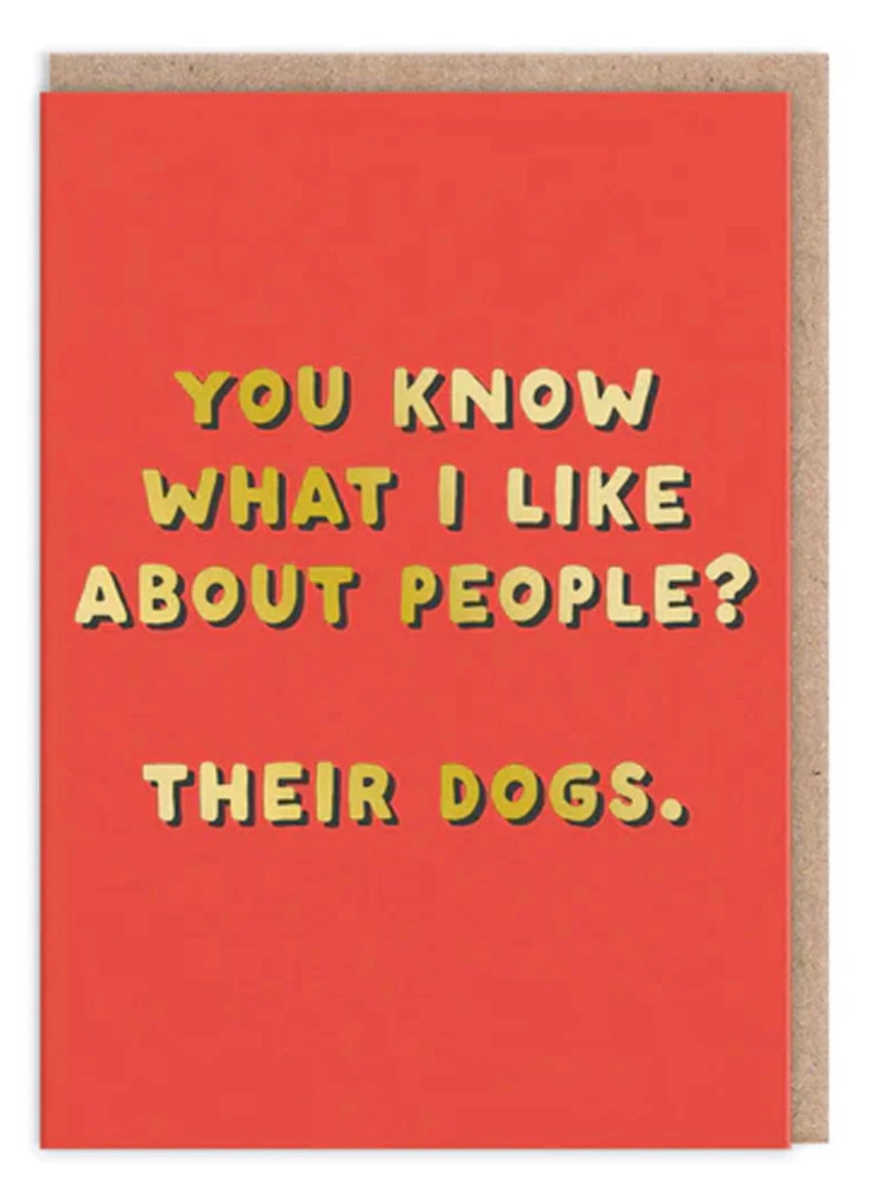 You know what I like about people? blank card