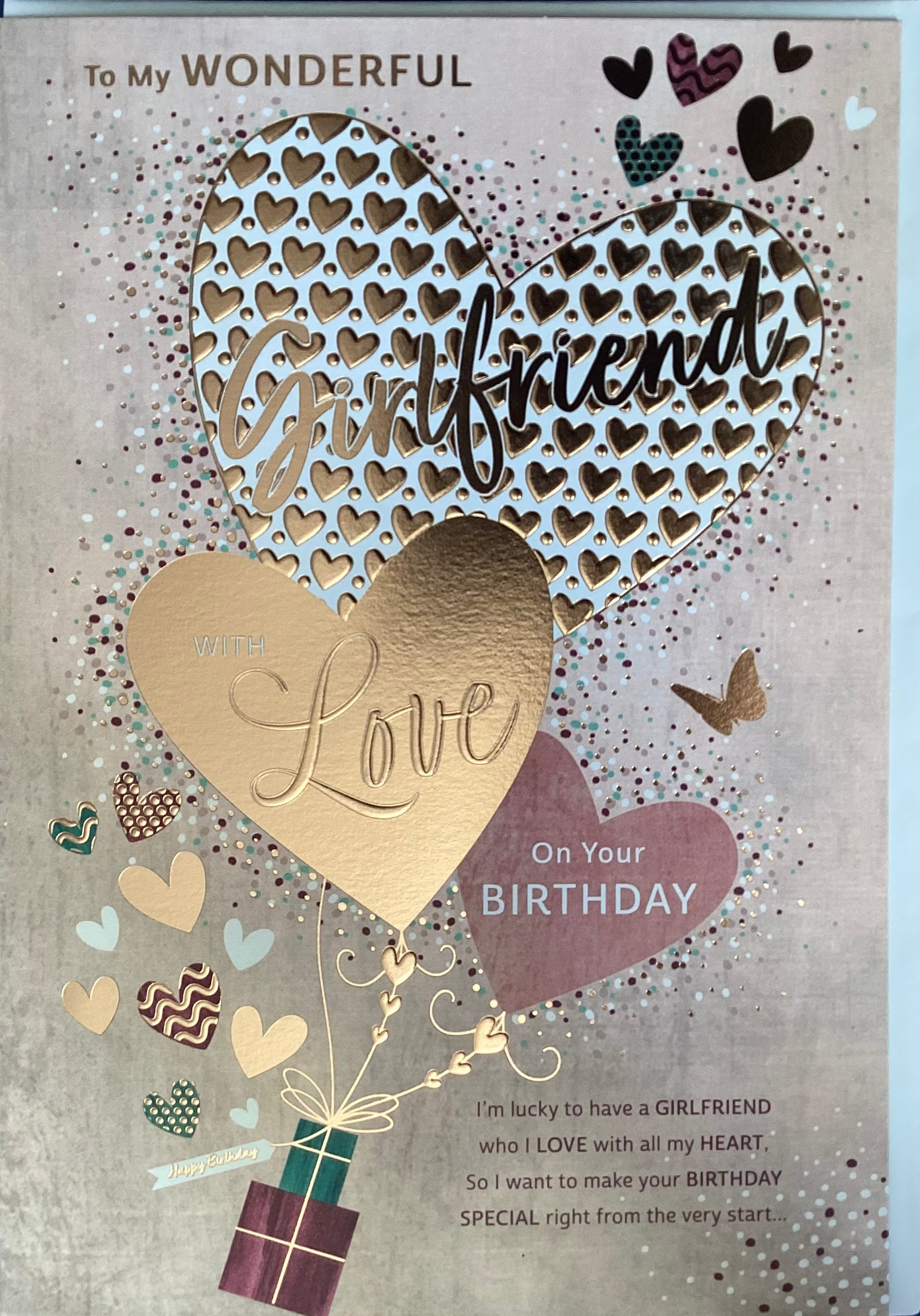 To Wonderful Girlfriend - Birthday card