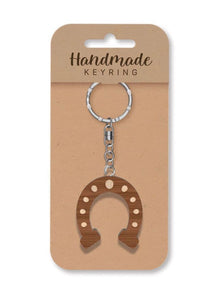 Horseshoe-wooden Keyring