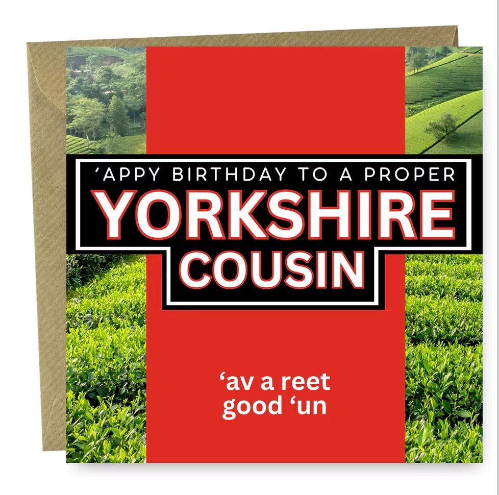 Yorkshire cousin Birthday card