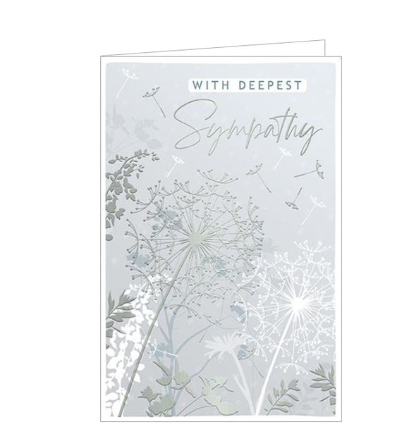 A beautiful, simple card in grey and silver to show the recipient that you are thinking of them at a difficult time.  