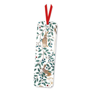 This bookmark is decorated with detail from artwork by Dee Hardwick showing little brown rabbits gathering berries among vines and foliage. These bookmarks are a great gift for every book lover - be they friend, family or yourself.