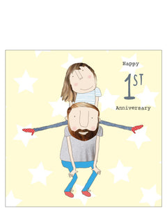 Happy 1st Anniversary - Rosie Made a Thing card