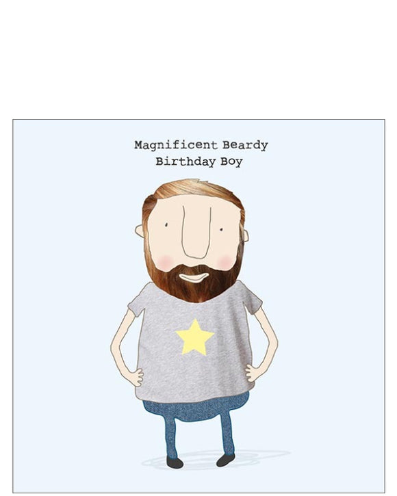 Magnificent Beardy Birthday Boy - Rosie Made a Thing card