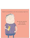 Shut him up with a biscuit - Rosie Made a Thing birthday card