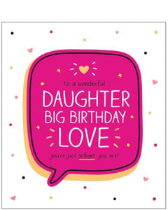 Daughter, big birthday love - Happy Jackson birthday card