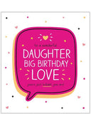 Daughter, big birthday love - Happy Jackson birthday card