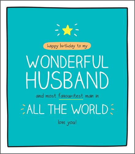 Wonderful Husband - Happy Jackson birthday card
