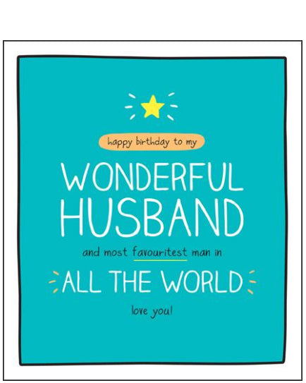 Wonderful Husband - Happy Jackson birthday card
