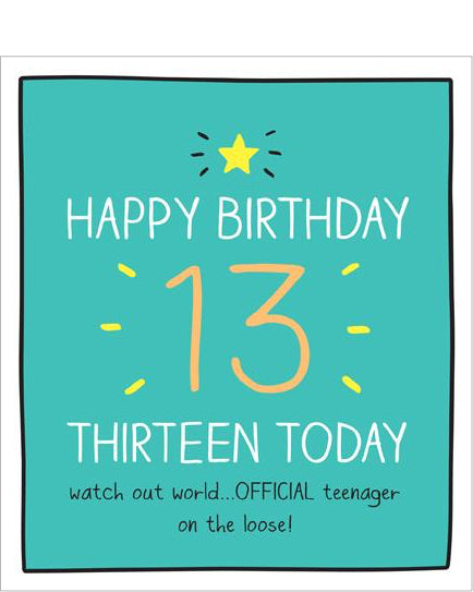 Official teenager - 13th birthday card