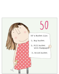 Bucket List - 50th birthday card