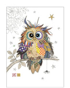 Otto Owl - Bug Art greetings greetings card