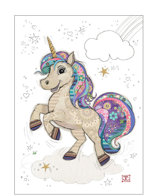 Una Unicorn - Bug Art greetings cards