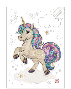 Una Unicorn - Bug Art greetings cards
