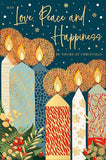 Love, Peace and Happiness Christmas card
