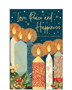 Love, Peace and Happiness Christmas card