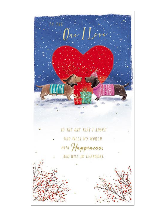 To the One I Love Christmas card