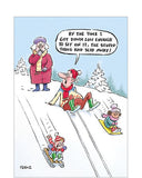 Slide away - funny Christmas card