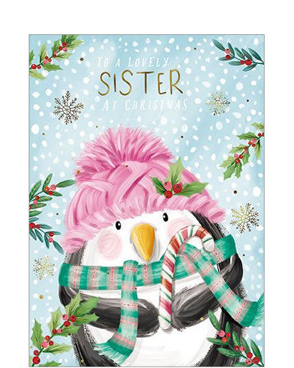 Lovely Sister Christmas card