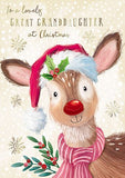 Great-Granddaughter at Christmas card