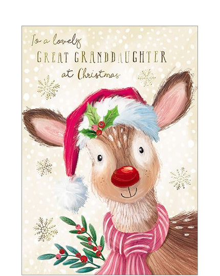 Great-Granddaughter at Christmas card