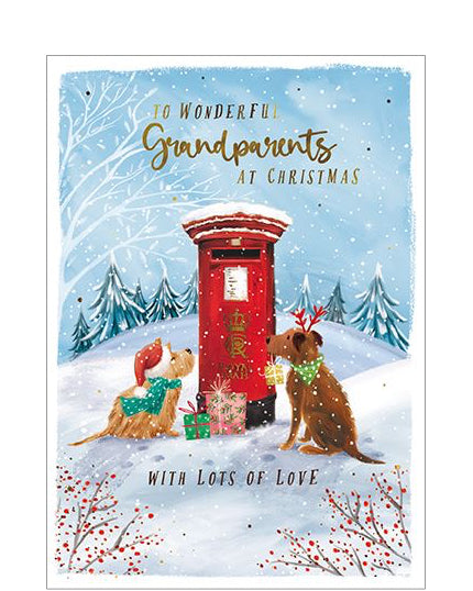 Grandparents at Christmas card