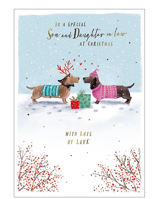 Son and Daughter-in-Law Christmas card