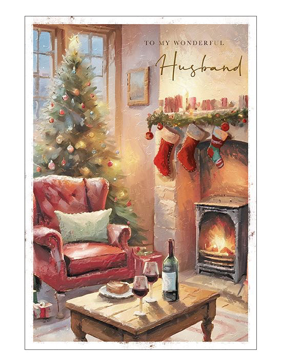 Wonderful Husband Christmas card