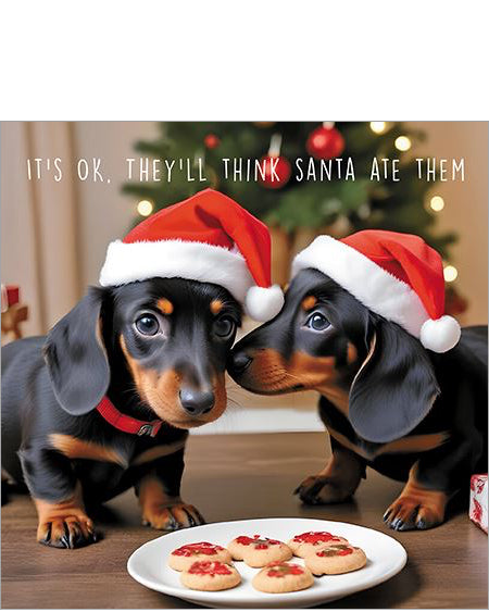 They'll think Santa ate them... Christmas card