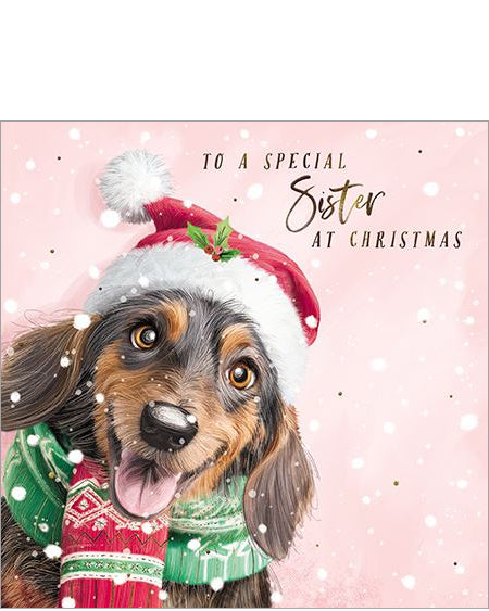 Sister at Christmas card