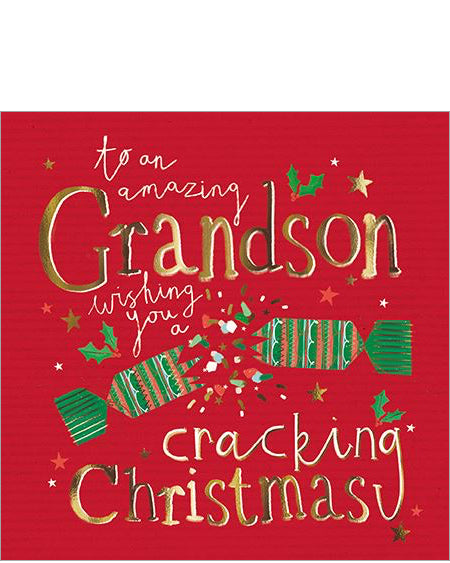 Amazing Grandson Christmas card