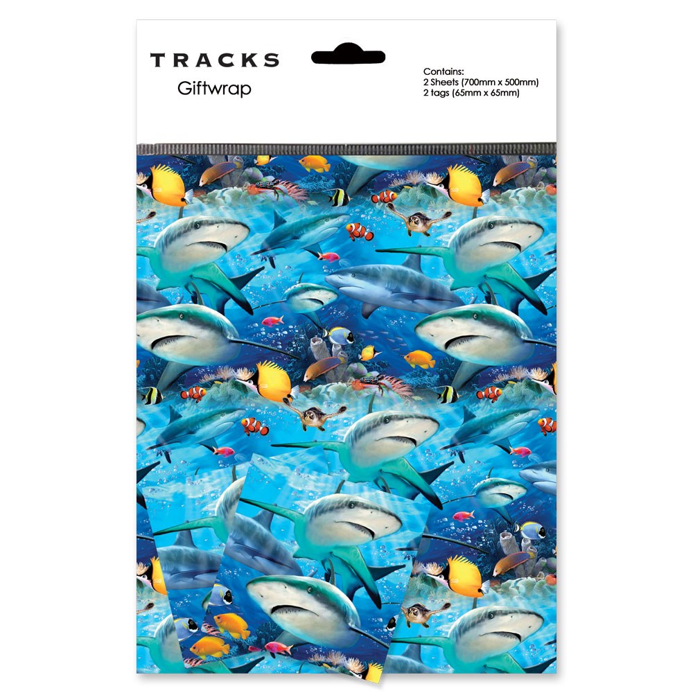 Sharks - Gift wrap pack