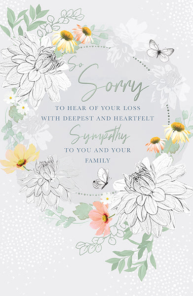 To you and your family - Sympathy card