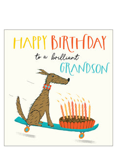 Brilliant Grandson - birthday card