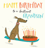 Brilliant Grandson - birthday card