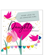 Daughter, Amazing girl - birthday card