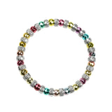 Pink Blue and Yellow Stretch Bracelet - Indulgence Jewellery