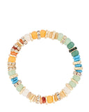 Gold colour beads crystal stretch bracelet - Indulgence Jewellery