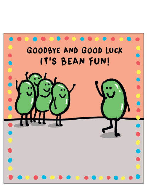 It's Bean Fun - leaving card