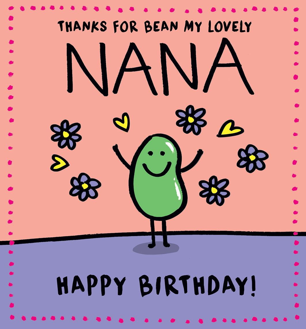 Thanks for Bean my Lovely Nana - Birthday Card