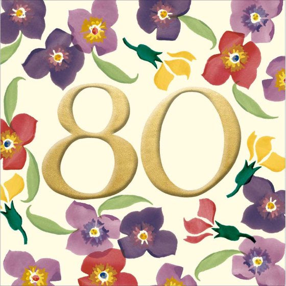 Emma Bridgewater 80th birthday card