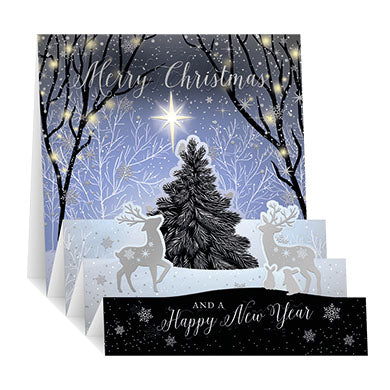 Reindeer and tree - Pop up Christmas card