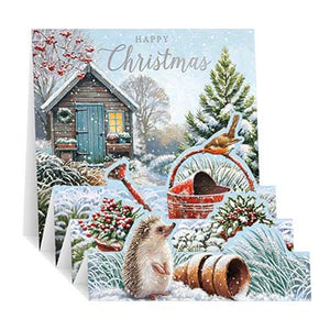 Snowy Garden Shed - Pop up Christmas card