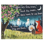 Fox Under The Moon Silver Plated Earrings Friends
