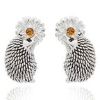 Fox Under The Moon Silver Plated Earrings Friends